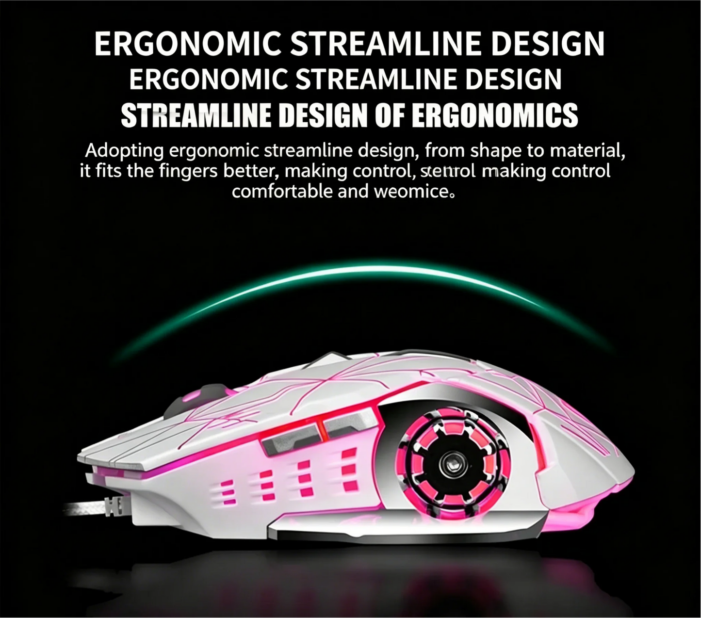 RGB Dual-Mode Wired Mouse 2.4G Wireless Mouse Gaming Mouse Rechargeable Silent Mouse 3600 DPI Adjustable Mouse Mice for Laptop