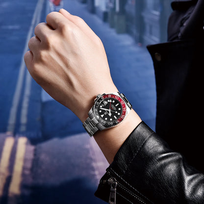 2026 New PAGANI DESIGN Luxury Men Mechanical Watches Stainless Steel GMT Watch Top Brand Sapphire Glass Men Watch reloj hombre