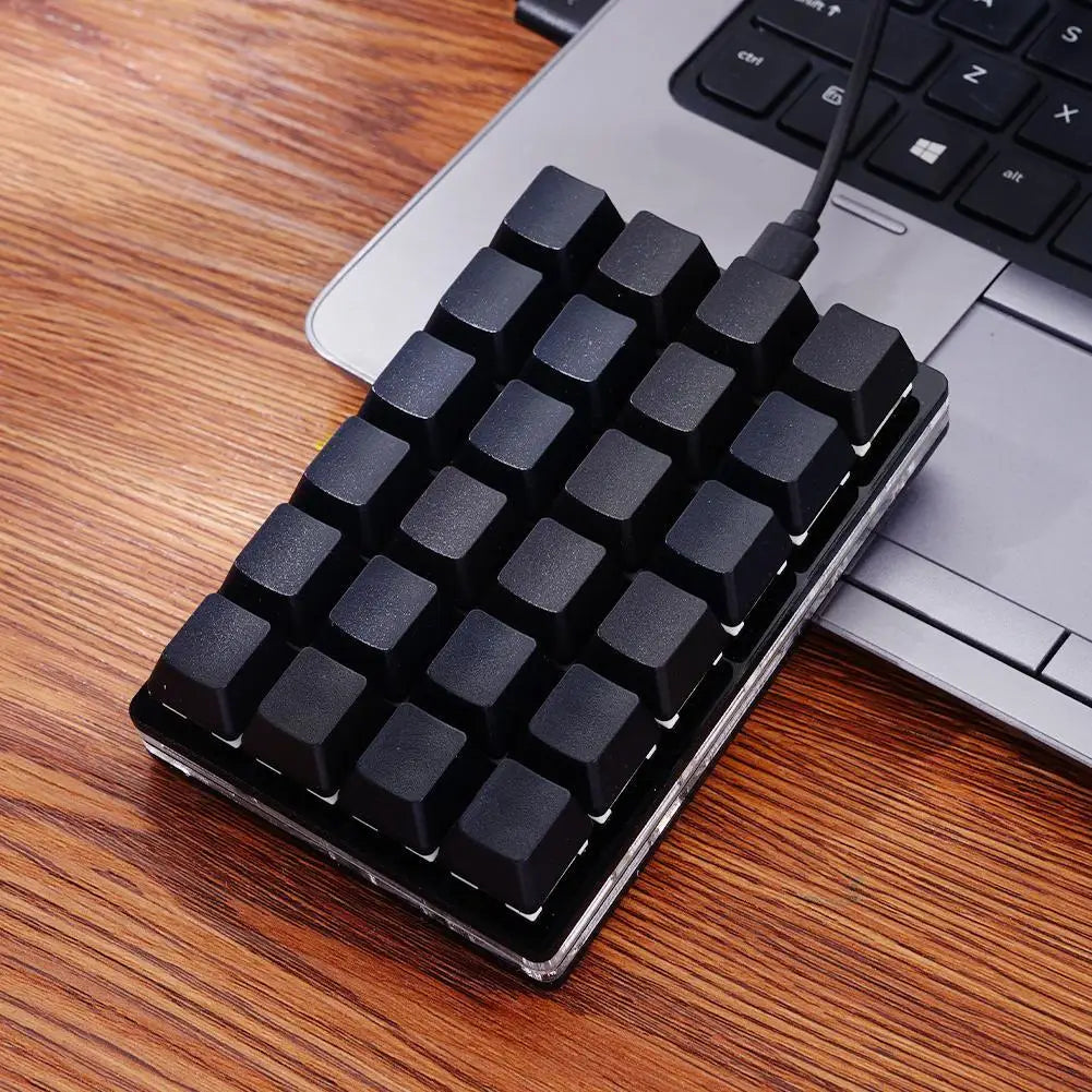 Mini USB Custom Mechanical Keyboard 24 Keys Black/White Gaming Keyboard Sayo Device Shortcut Programmable Keypad Keys Macro