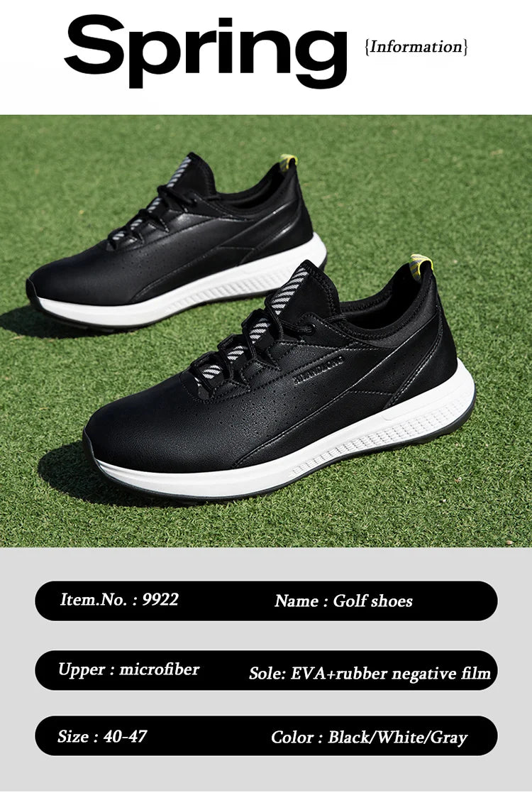 Golf Sports Shoes Men Waterproof high-Quality Leather Golf Competition Sports Shoes Formal Shoes Golf Course Men Training Shoes