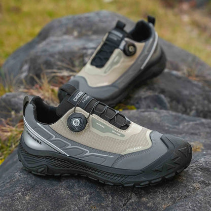 Men's Lightweight Casual Shoes Outdoor Running Shoes in Black Grey Khaki Sizes 39-48 PU Material with Canvas