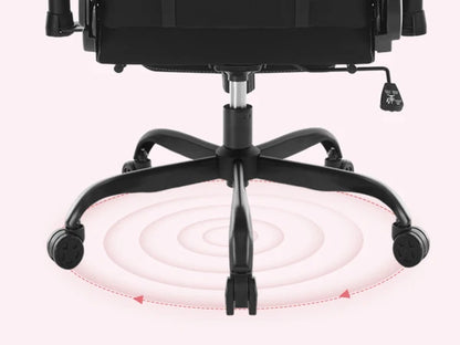 WOLTU Massage Gaming Chair Ergonomic Adjustable Height Office Armchair with Headrest Footrest Swivel Chair Mesh Computer Chair
