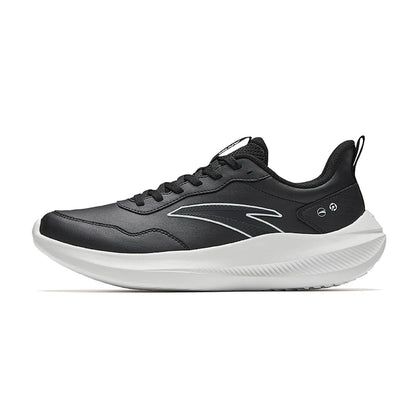 ANTA QINGKONG schokdempende leren hardloopschoenen voor heren voor de winter, slijtvaste hardloopschoenen, lichtgewicht sportschoenen voor woon-werkverkeer
