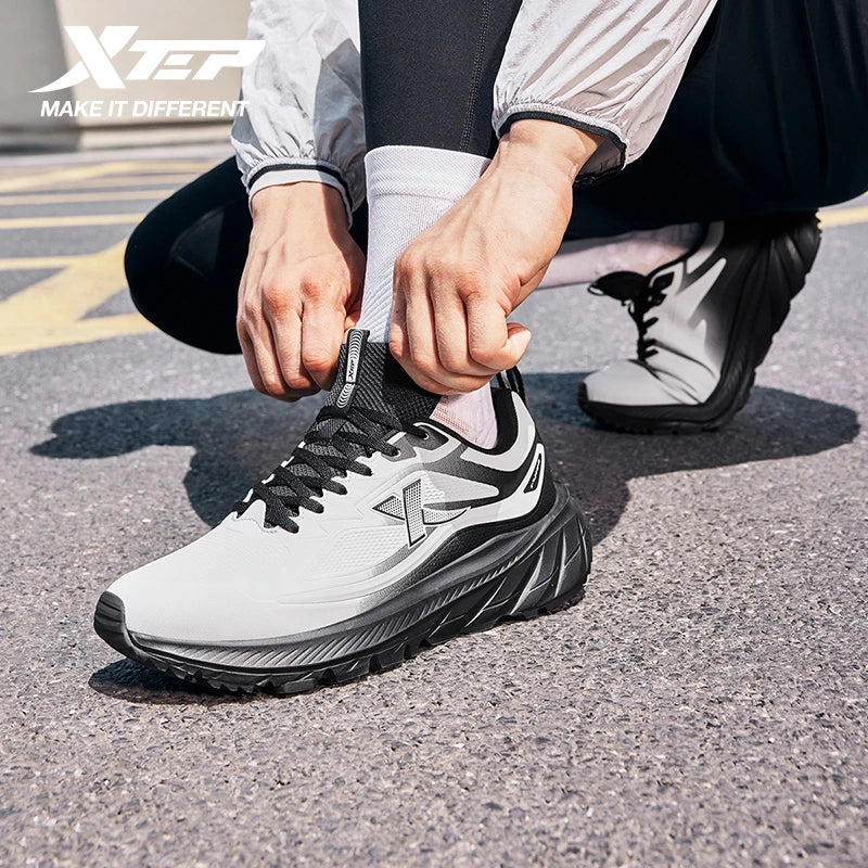 Xtep Male's Running Shoes Lightweight Breathable Shock Absorption Wear-Resistant Durability Cushioning Sneakers 875419110002
