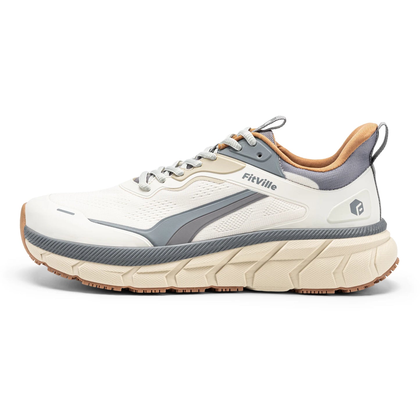 FitVille Men's Wide Toe Box Shoes Cushioned Well Sneakers Non Slip Lightweight Breathable Running Shoes for Swollen feet
