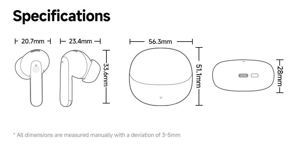 QCY MeloBuds Pro Adaptive Hybrid Active Noise Cancelling Wireless Earbuds – 46dB ANC, Bluetooth 5.3, LDAC Hi-Res Audio, 34H Playtime