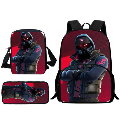 Kinderrucksäcke mit angesagtem Game-Design, Umhängetasche und Federmäppchen F-FortniteS, Schulrucksäcke mit großem Fassungsvermögen für Jungen und Mädchen, ideales Geschenk