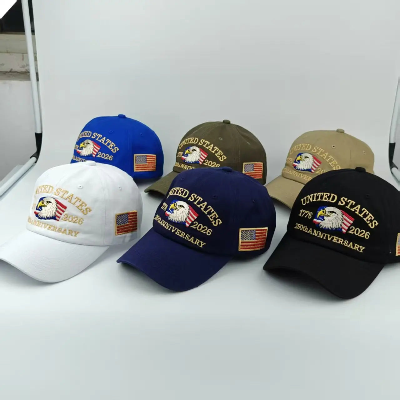 250th Anniversary Hat USA Patriotic Baseball Caps Eagle Embroidered Baseball Hats for Men Women 250 Year Anniversary Cap