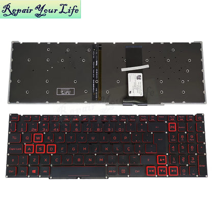 PT-BR Brazil US RU backlit keyboard For Acer Nitro 5 AN515-54 AN515-43 AN517-52 AN517-51 AN517-54 AN715-51 Spain LA IT TR GR FR
