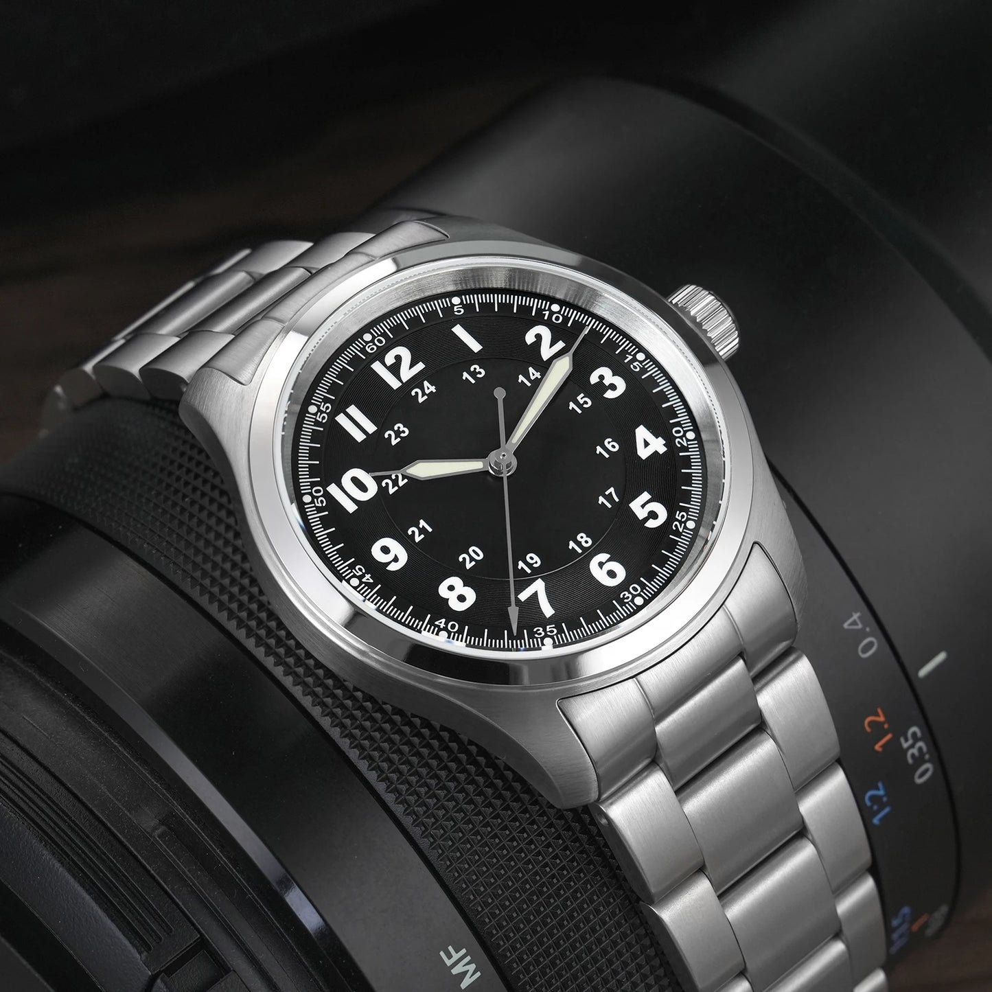 Militado ML08 Quartz Watch Ronda 515 Movement Domed Sapphire Wristwatch BGW9 Luminous 10Bar Waterproof 38mm Men Watches
