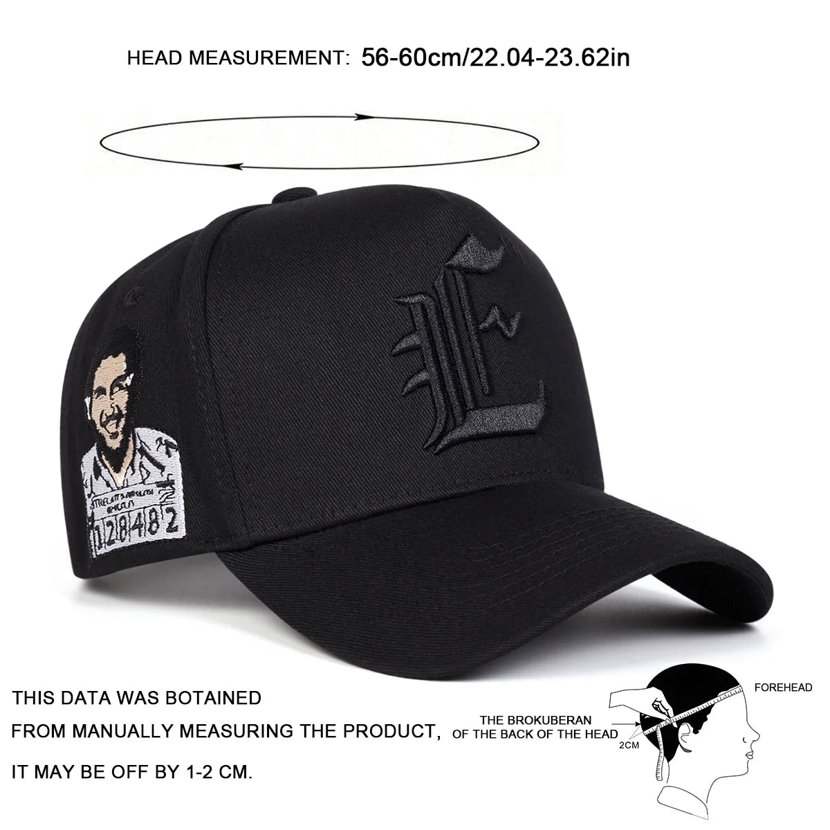 Casquettes de baseball unisexes brodées « E » – Printemps-automne – Chapeaux décontractés ajustables pour l’extérieur – Chapeau anti-UV – Casquette de sport