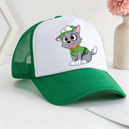 Baseballkasket til drenge og piger – justerbar sommerhat med Anime-motiv fra Paw Patrol med Chase og Skye – sød retro solhat – hovedbeklædning til voksne – gave