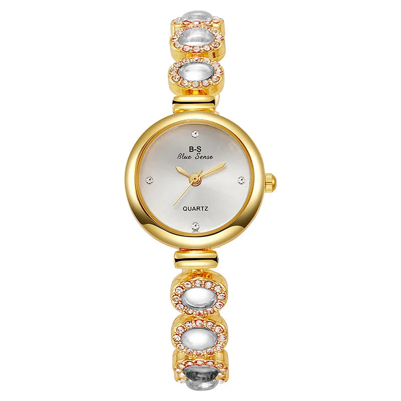 Famous Brand Women's Quartz Watches Luxury Green Gemstone Bracelet Watch Gift Female Wristwatch Dropshipping Relojes Para Mujer