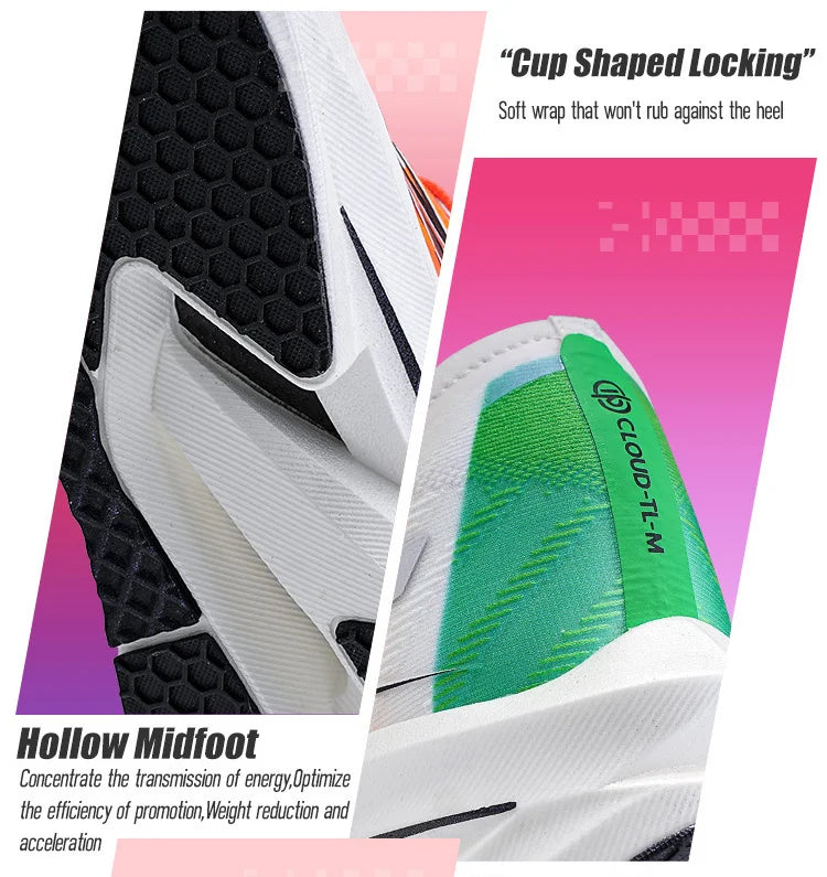 IRUNSVAN Co-Branded Fast Burning 1.0 Carbon Plate Running Shoes for Men's Marathon Training Shock-Absorbing and Breathable