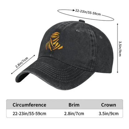Cappellini da baseball vintage da rally fuoristrada D-Dakares, stile unisex, effetto consumato, lavati, cappellini da sole da viaggio, morbidi e non strutturati