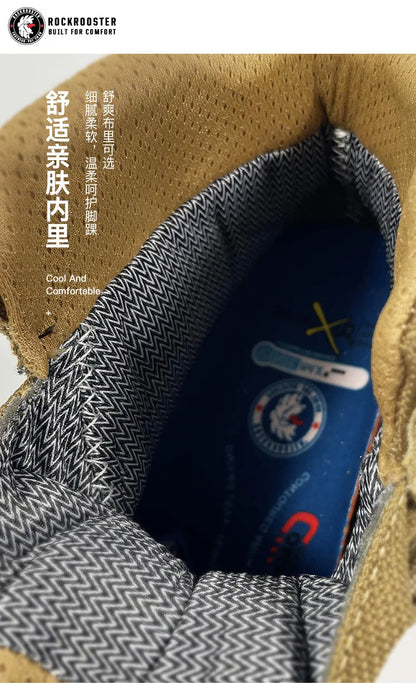 ROCKROOSTER Hiking shoes Men waterproof hunting Boots Tactical Desert Combat Boots trekking Ankle mountian cow Leather Sneakers