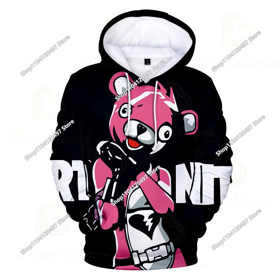 Game Fortnite Hoodies Teenager Boys Hoodie Kids Sweatshirts Cartoon Leisure Outerwear Children Cosplay Pullovers Streetwear Gift