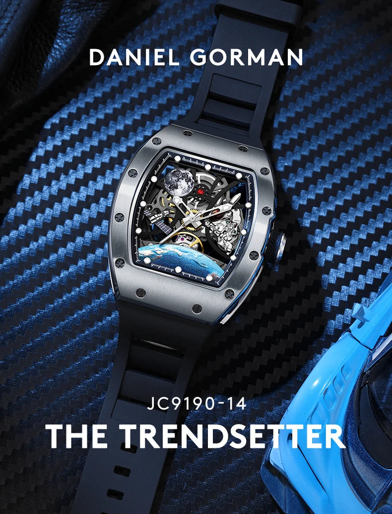 Automatic Mechanical Skeleton Watch Sports Premium Custom Logo Hollow Out Wristwatch for Active Lifestyle