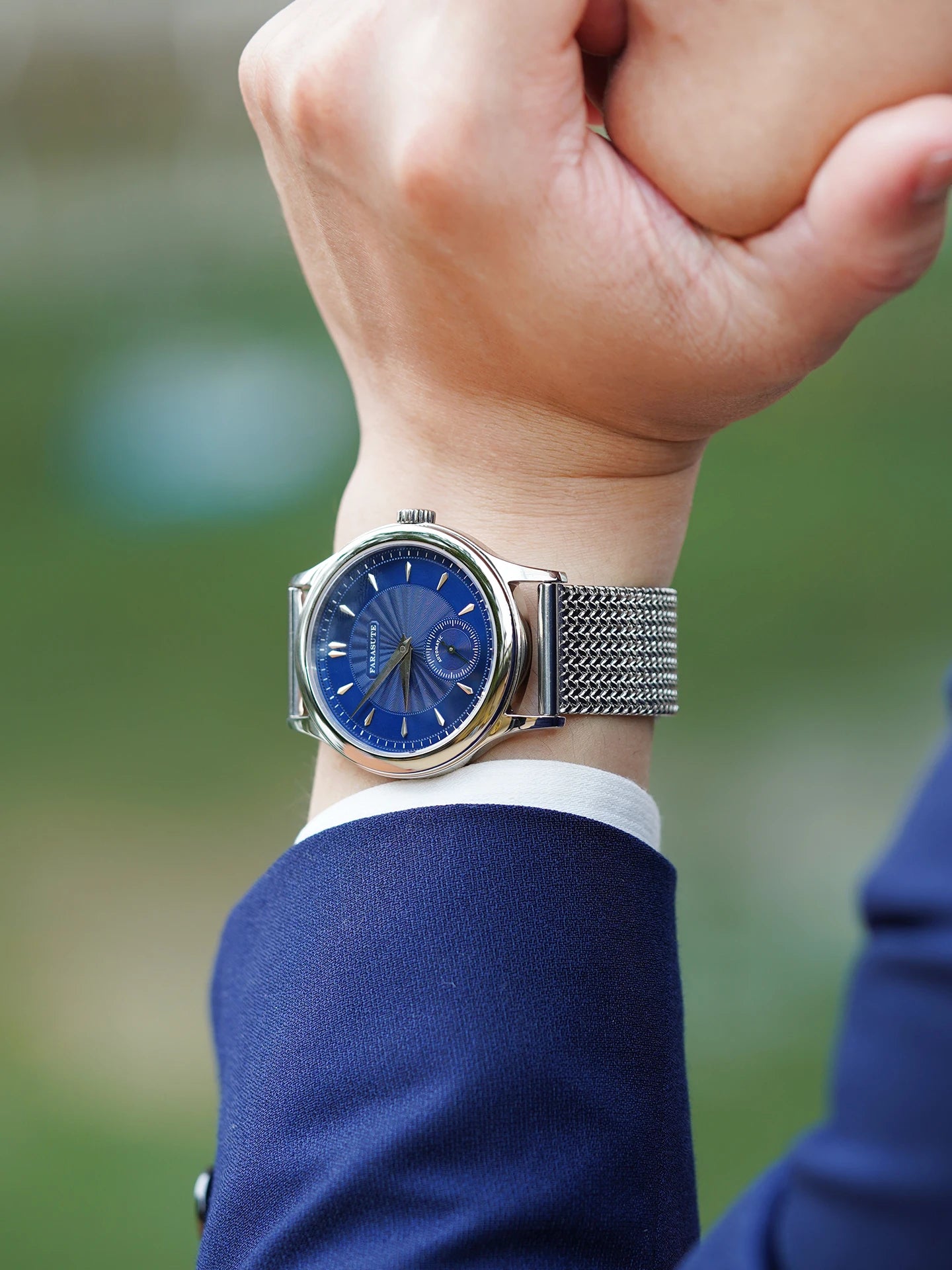 FARASUTE Retro Hangzhou Customized Movement Automatic Mechanical Watch Men Sapphire Stainless Steel Small Second Hand Wristwatch