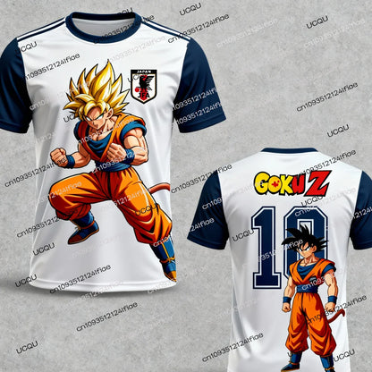 FamilyMatching 2026 New Dragon Ball Z Special Edition Men's Soccer Jersey T-Shirt, Kids Goku T-Shirt, Outdoor Casual Sportswear