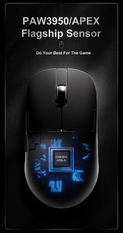 Ajazz AJ159 PRO/APEX Gaming Mouse 8000Hz Rebound Rate Paw3950 Color Screen Magnetic Stand AJ159P Office & Gaming