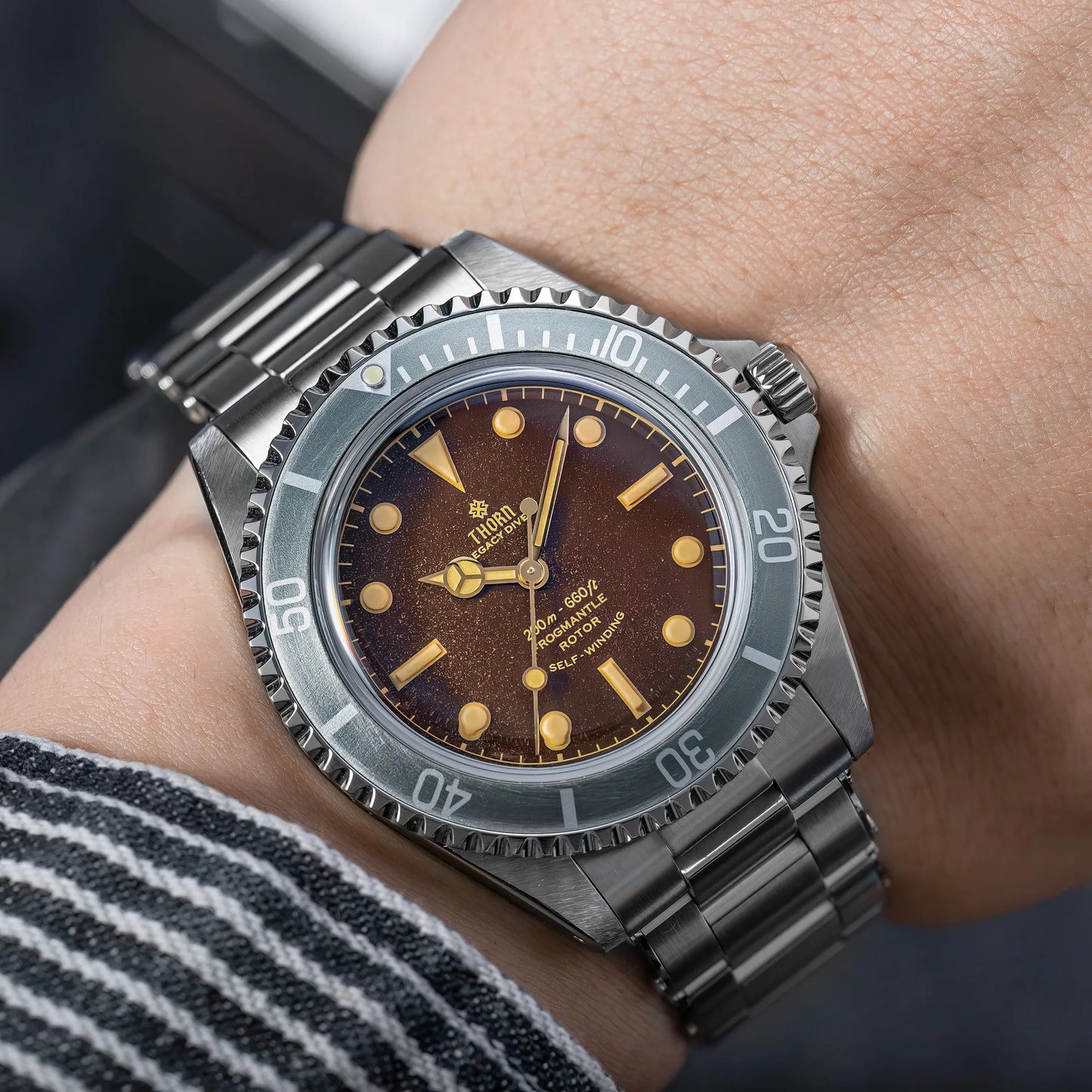 THORN T023 V2 40mm Men Watch 316 Stainless Steel PT5000 Automatic Movement Mechanical Watch Sapphire 200m Waterproof Writwatch