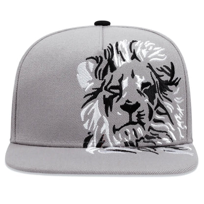 2025 New Lion Eagle Embroidered Fashion Men's Street Hip Hop Hat Baseball Hat Women's Leisure Sports Sunshade Hat Flat Edge Hat