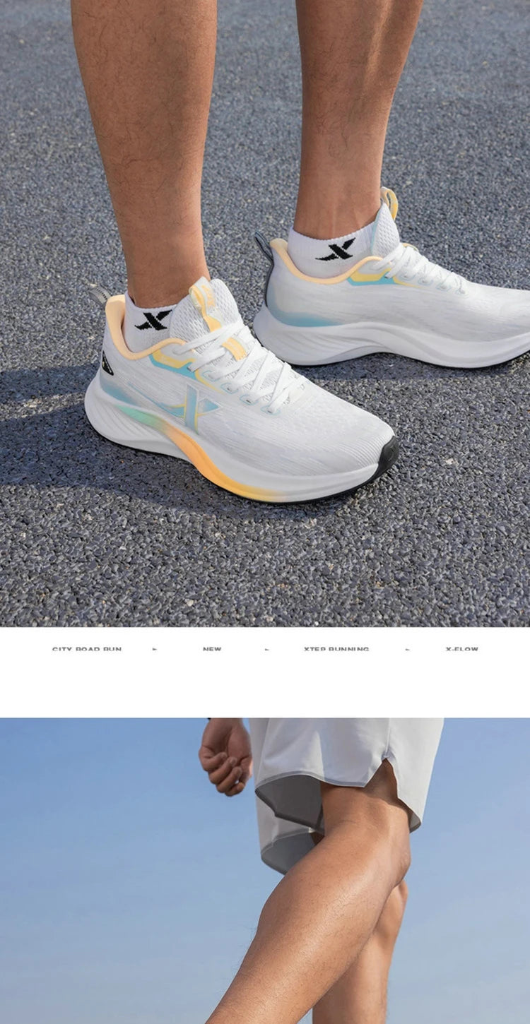Xtep Light Wing 3 Running Shoes For Men 2025 Summer Fashion Cushion Shock Absorption Lightweight Advanced Sneakers 875219110034