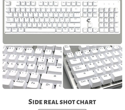 104 Keys Korean French Russian Spanish German Backlit Keycaps For Mx Switch Mechanical Keyboard OEM Profile ABS Key Caps DIY