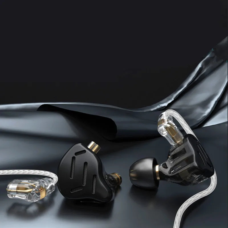 KZ ZAX 7BA 1DD Hybrid In Ear Earphones 16 Driver Unit HIFI Headset Metal Earbuds Earphone 2PIN Cable