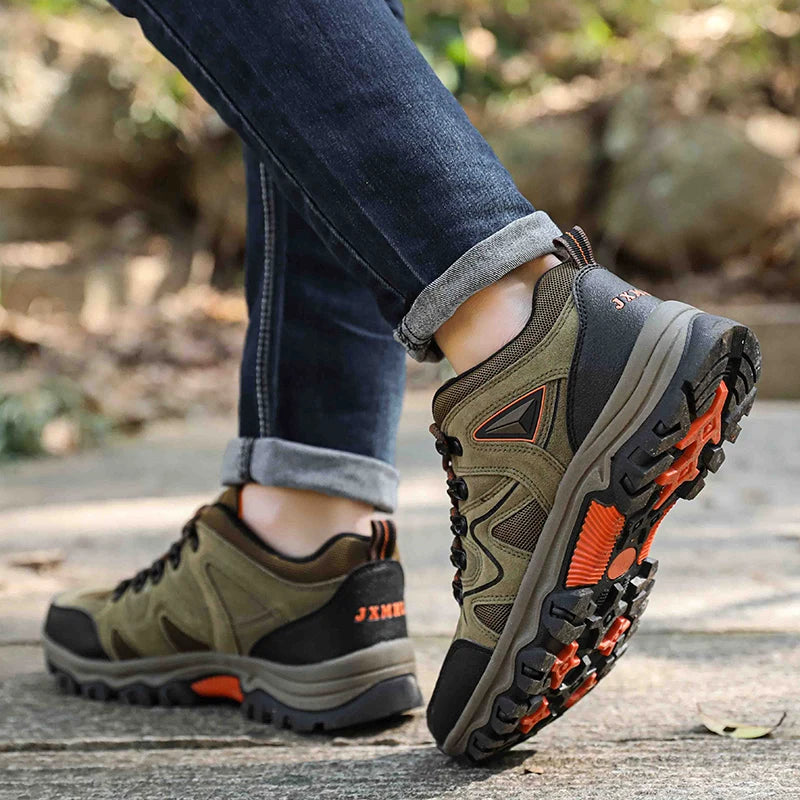 Men's Hiking Shoes All-Terrain Outdoor Sports Shoes Breathable Wear-Resistant Mesh Non-Slip Hiking Shoes Outdoor Cycling Shoes