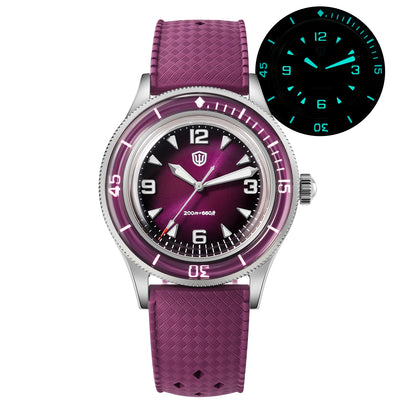 Watchdives WD50Q 38mm Watch Stainless Stee VH31 Sweep Seconds Quartz Movement Men Watches Bubble Sapphire Luminous Waterproof