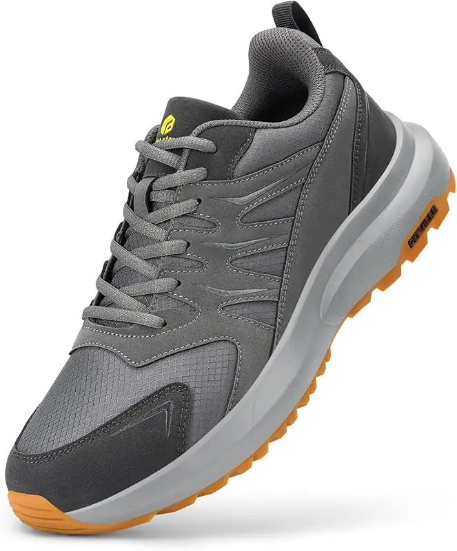 FitVille extra breda sneakers för män, vandrings- och promenadskor, bred tåbox, lätt löparsko för platta fötter med fotvalvsstöd