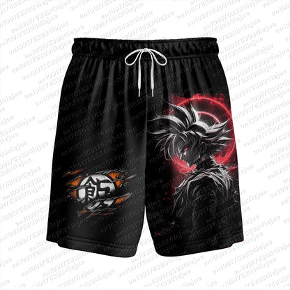 2026 Adult Boys Loose Short Hot Summer Mens Male Beach Pants Top Short Gift Sweatpants Goku Dragon Ball Z Casual Shorts Hot