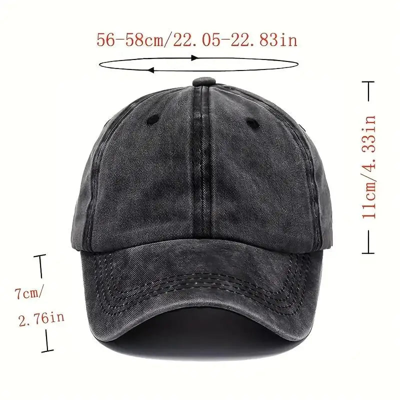 Washed Cotton Baseball Cap Adjustable Distressed Trucker Hat for Women Team Bride Party Caps Customize Bridal Wedding Vintage