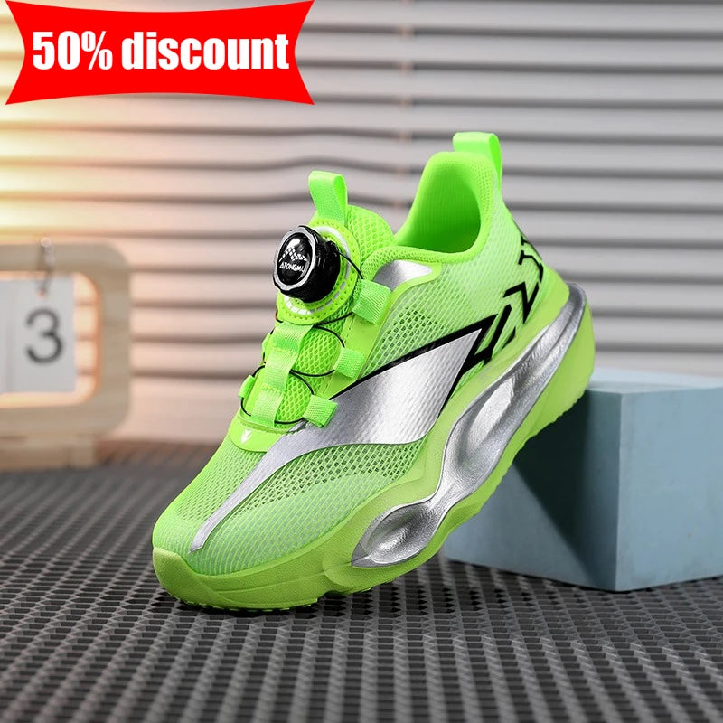 Kinder-Sneaker, modisch, mit dicker, weicher Sohle, Dämpfung, elastisch, lässig und bequem – neue leichte Mesh-Tennisschuhe und Jogging-Schuhe
