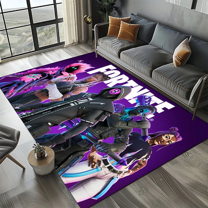 2025 New Style Fortnite-e Cartoon Rug Carpet for Living Room Bedroom Decor, Floor Mat Non-slip Decoration for Sofa Doormat Kids