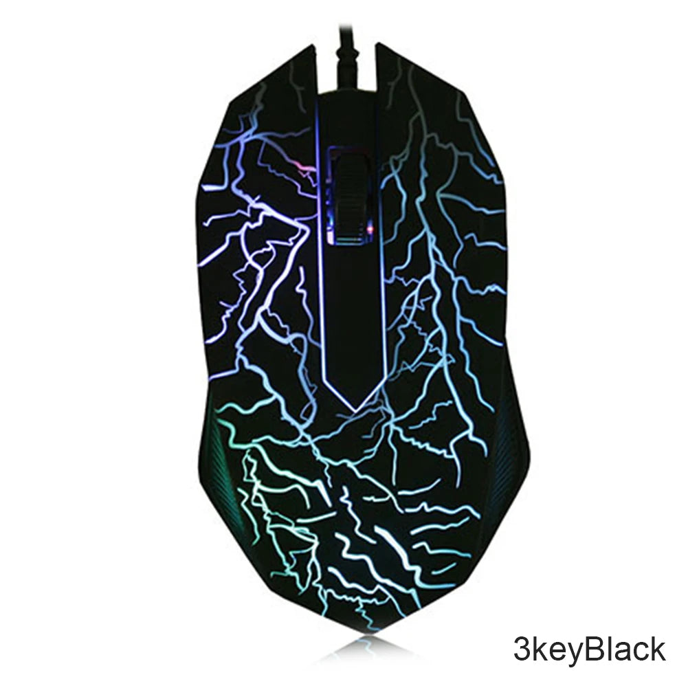 2400 DPI USB Wired Mouse Gaming Mouse LED Backlit Professional Gamer Mice Ergonomic Computer Mouse for PC Laptop Macbook