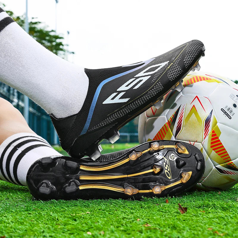 Men's Soccer Cleats Professional Football Boots Society Turf Breathable Mesh Youth Soccer Shoes Anti-Skid Male Sneakers Chuteira