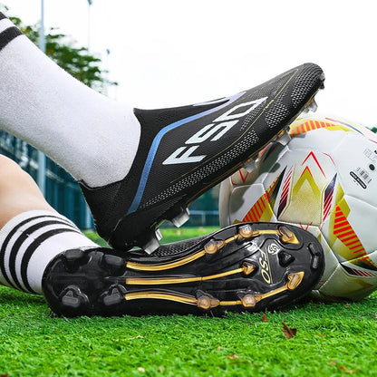 Men's Soccer Cleats Professional Football Boots Society Turf Breathable Mesh Youth Soccer Shoes Anti-Skid Male Sneakers Chuteira