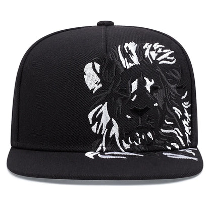 2025 New Lion Eagle Embroidered Fashion Men's Street Hip Hop Hat Baseball Hat Women's Leisure Sports Sunshade Hat Flat Edge Hat