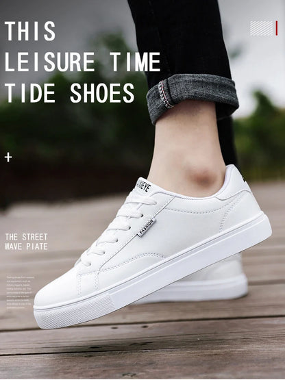 Zapatillas casuales de skate para hombre, blancas, para exteriores y ocio, transpirables, para caminar, planas, Chaussure Homme 39-48