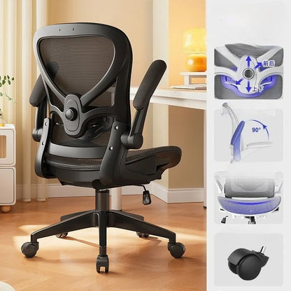 Racing Style Gaming Chair Adjustable Relaxing Chair Recliner 3D Waist Support Mesh Backrest Thick Padding Silla De Escritorio
