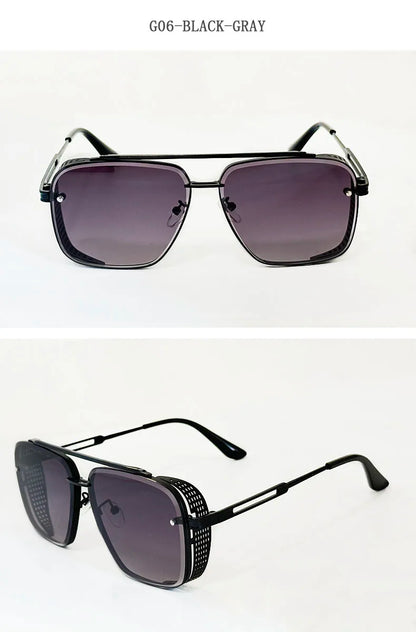 2025 Steampunk Sunglasses For Men Retro Square Punk Sunglasses Women Trendy Luxury Fashion Glasses Gafas De Sol Hombre Zonnebril