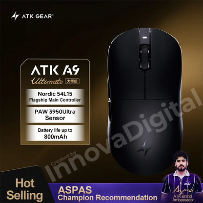 ATK Dragonfly A9 Ultimate Wireless Gaming Mouse A9 Air PAW3950 Ultra Lightweight Ergonomic E-sports Gamer FPS Mice CSGO A9 Ultra