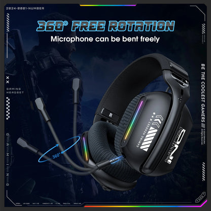 ONIKUMA GT828 Bluetooth Headset Four-mode Connection Over Ear HIFI Stereo Wireless Gaming Headsets with Mic for PC Laptops PS5