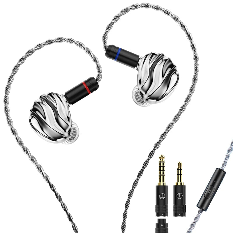 TRN SHELL Four-Unit Dynamic Driver Planar Hybrid Headphones Triple Dynamic + Planar Acoustic Architecture Headphones