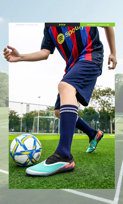Nuove scarpe da calcio da uomo per partita e allenamento, tacchetti antiscivolo con tacchetti lunghi FG, ultraleggere da outdoor, sneaker, dropshipping