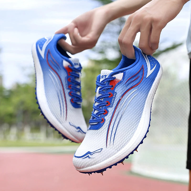 High Quality Men Women Track and Field Shoes Youth Anti Slip Sneakers Outdoor Professional Jumping Runn Shoes Student Trainers