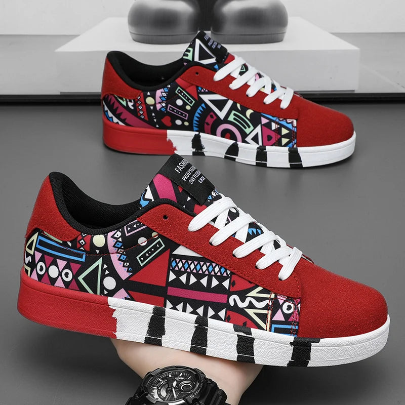 YRZL Skateboard Shoes Men Canvas Sneakers Casual Breathable Walking Shoes Lightweight Flat Shoes for Men Street Trend Sport Shoe